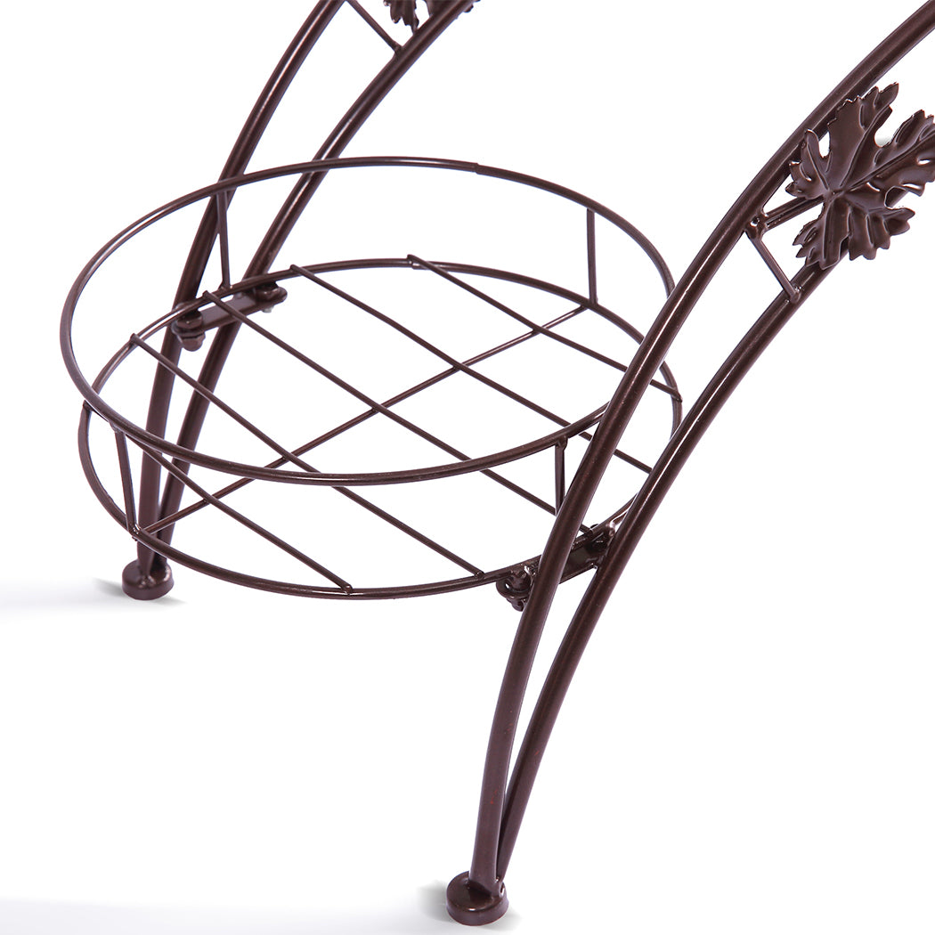 Plant Stand Outdoor Indoor Metal Flower Pots Rack Corner Bronze Planter Shelf