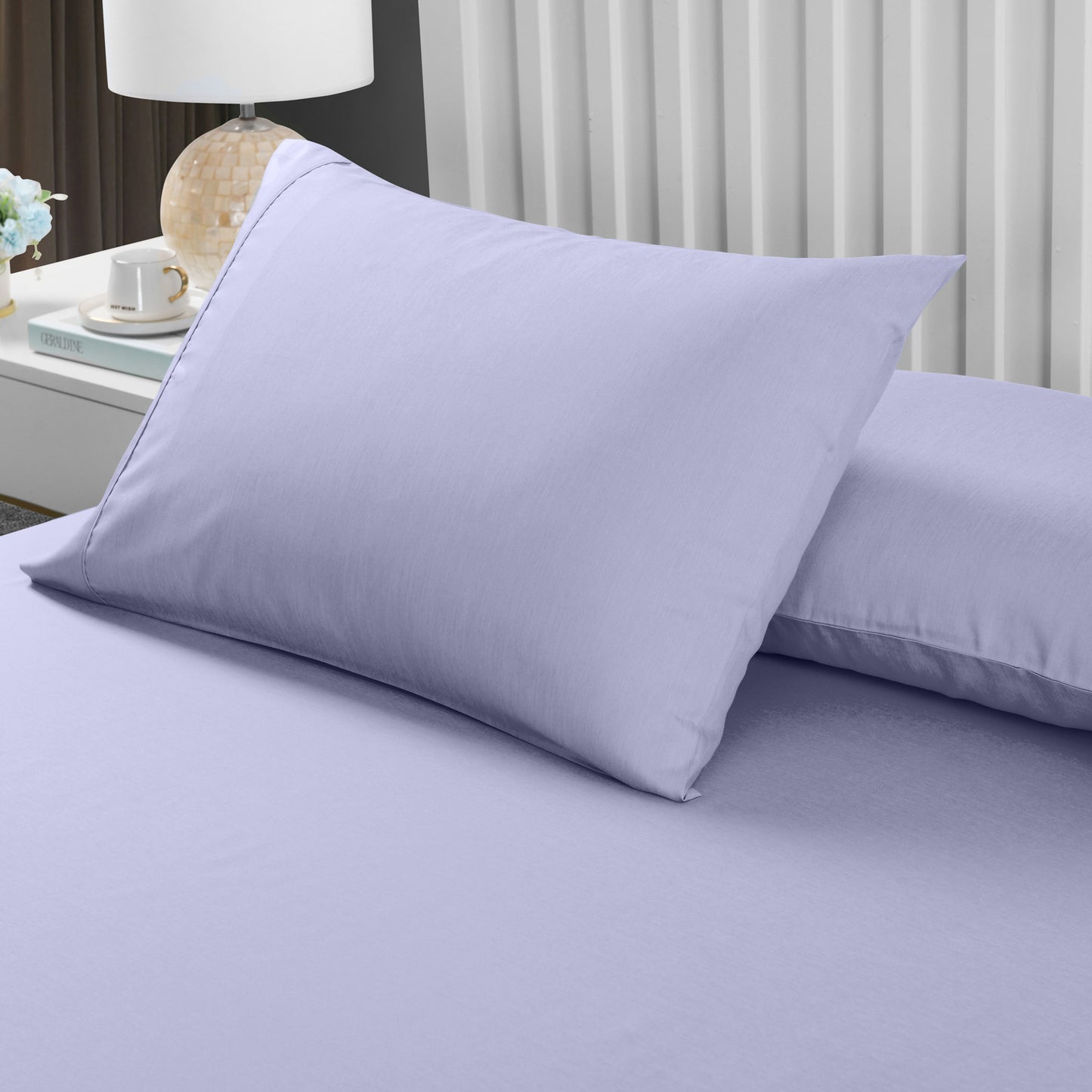 Queen Royal Comfort Bamboo Cooling 2000TC 3-Piece Combo Set - Lilac Grey