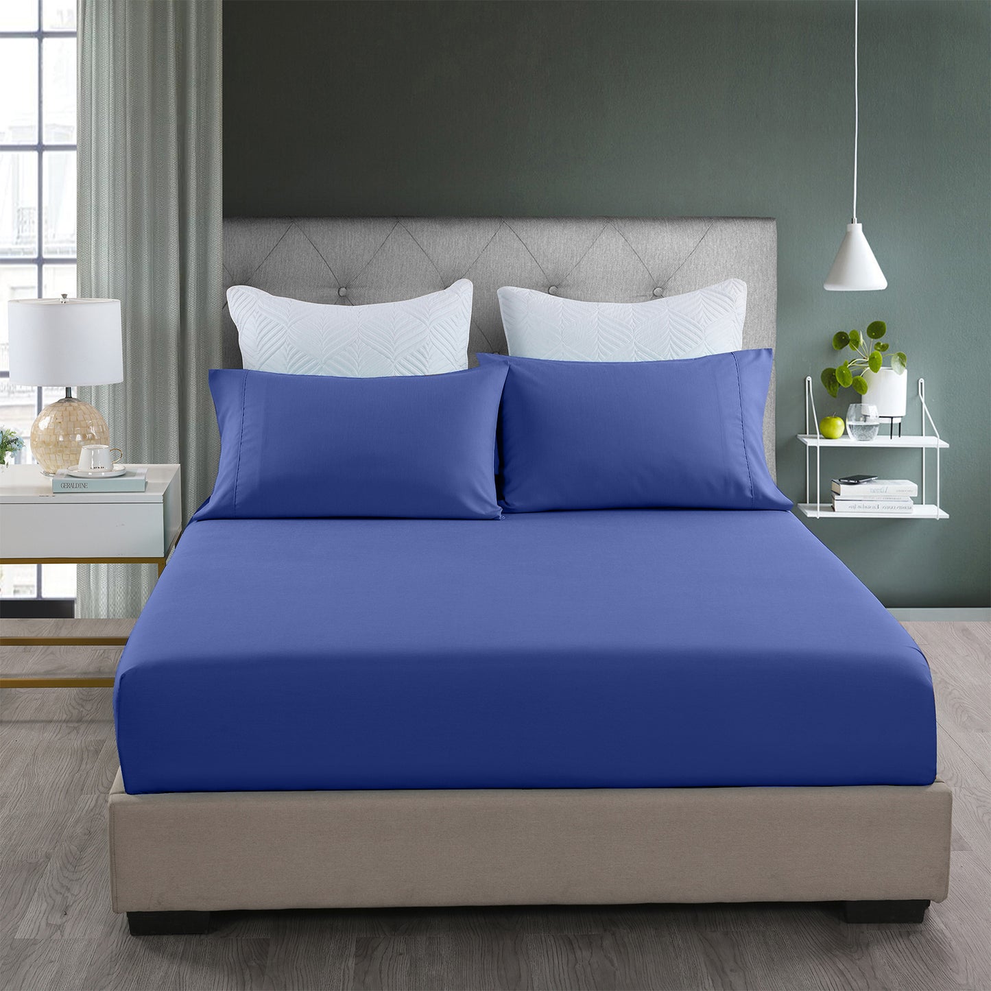 King Royal Comfort Bamboo Cooling 2000TC 3-Piece Combo Set - Royal Blue