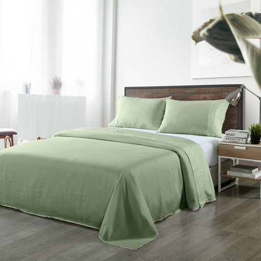 King Royal Comfort Blended Bamboo Sheet Set Sage Green