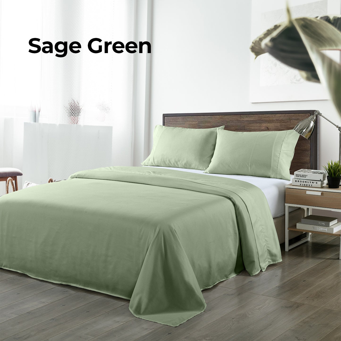 King Royal Comfort Blended Bamboo Sheet Set Sage Green