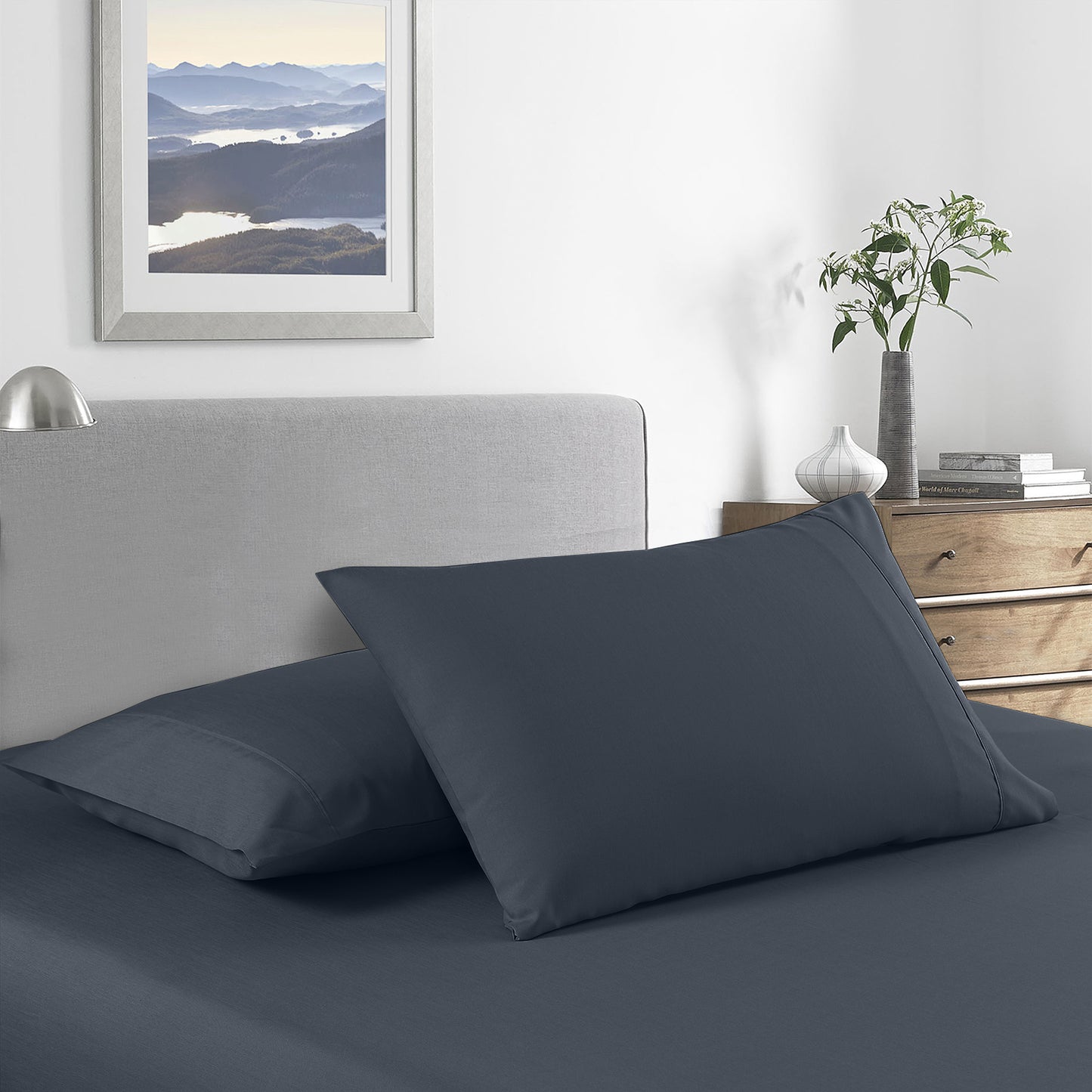 Double Royal Comfort Bamboo Cooling 2000TC Sheet Set - Charcoal