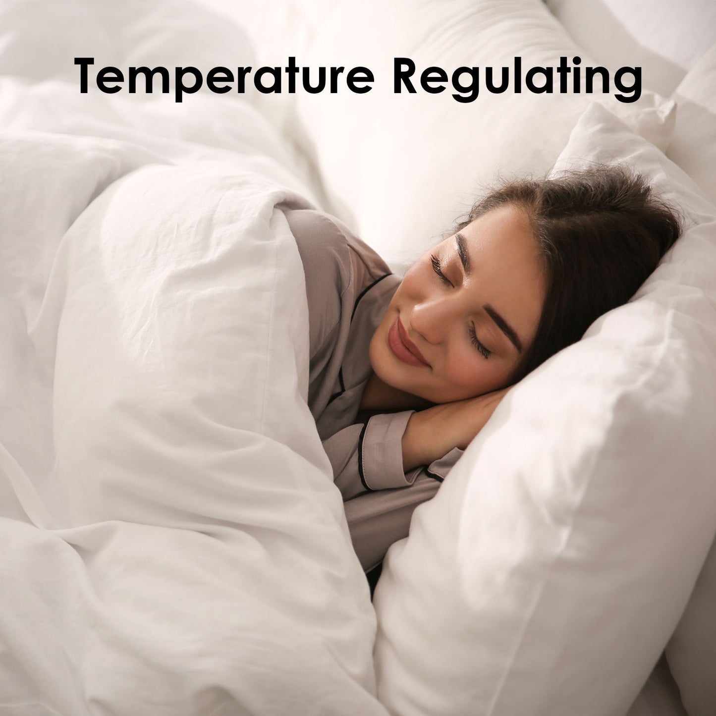 QUEEN Blended Bamboo Quilt Cover Set - White