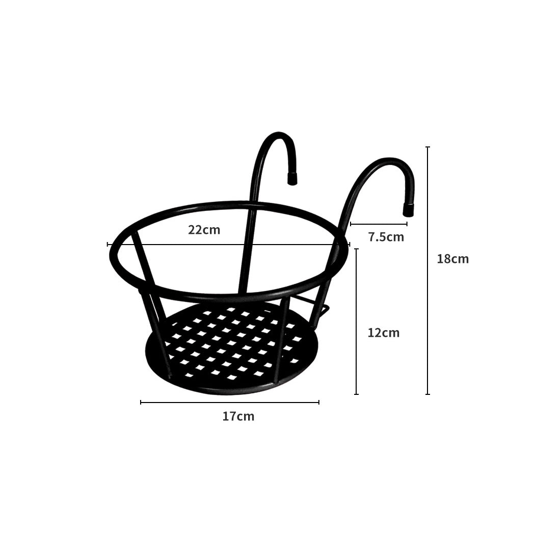 Set of 3 Plant Stand flower Holder Hanging Pot Basket Plant Garden Wall Storage