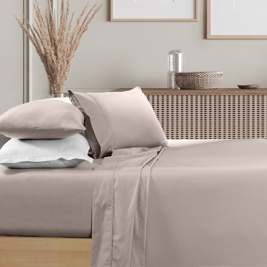 King Renee Taylor 1500 TC Cotton Blend Sheet Set - Stone