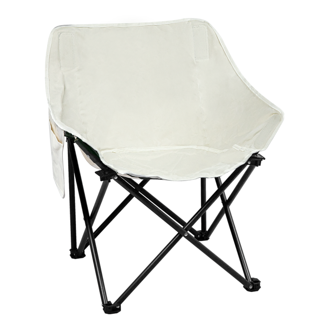Folding Camping Moon Chair Lightweight - Beige
