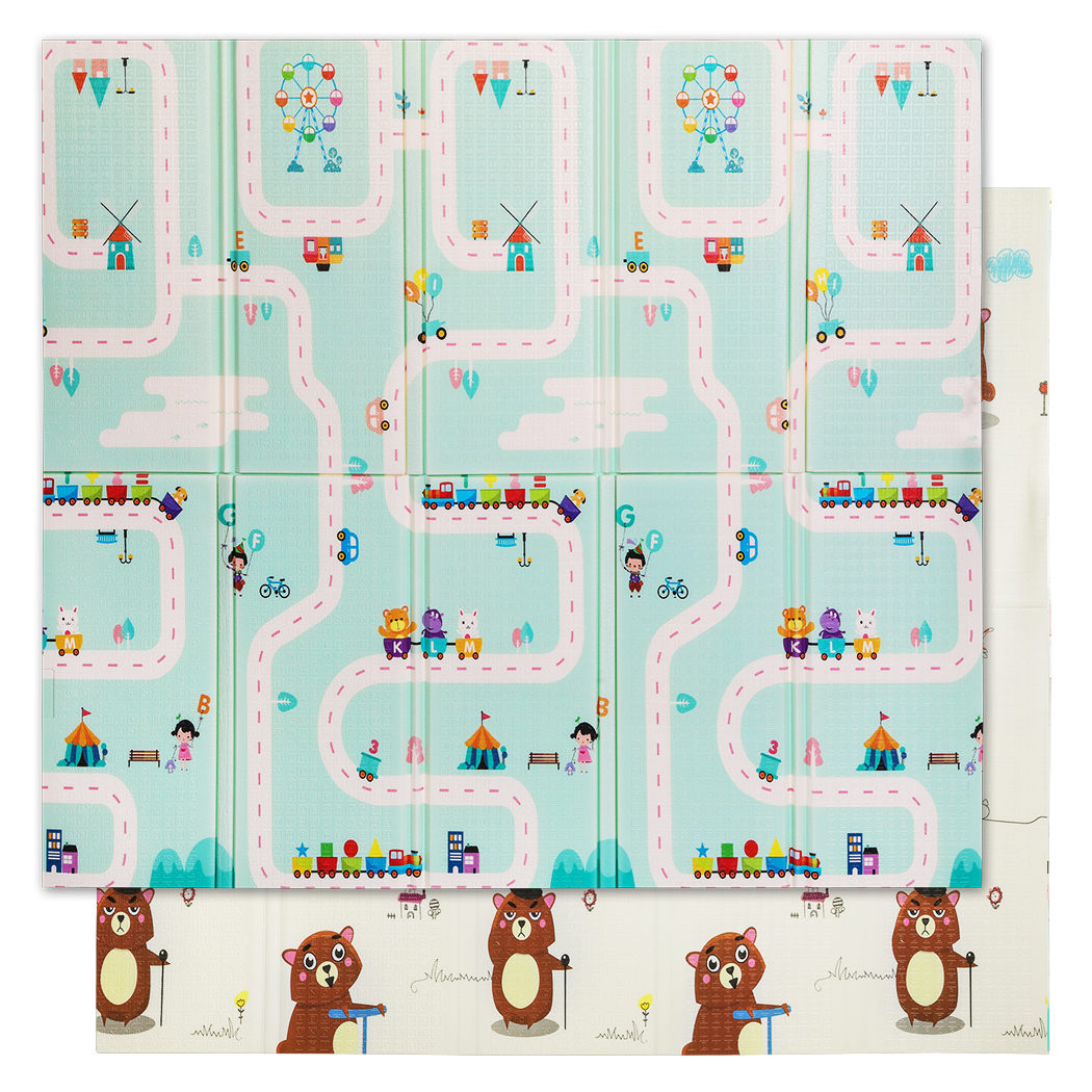 Kids Play Mat Baby Crawling Pad Jungle Floor Foldable XPE Foam Non-slip Carpet