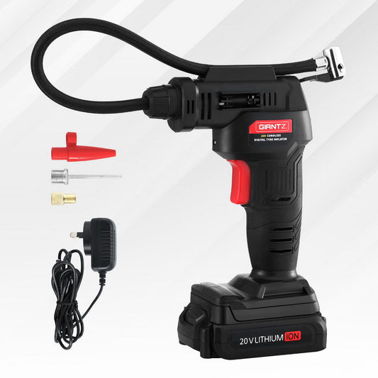 Cordless Tyre Inflator Portable Air Compressor Pump 20V 120PSI Digital LED