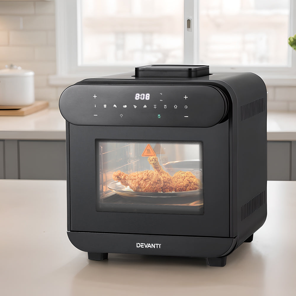Devanti Steam Air Fryer Oven 15L with LCD Touch 1600W