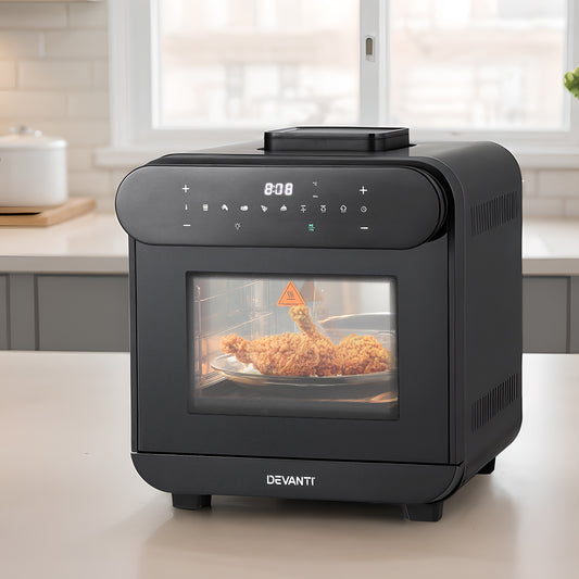 Devanti Steam Air Fryer Oven 15L with LCD Touch 1600W