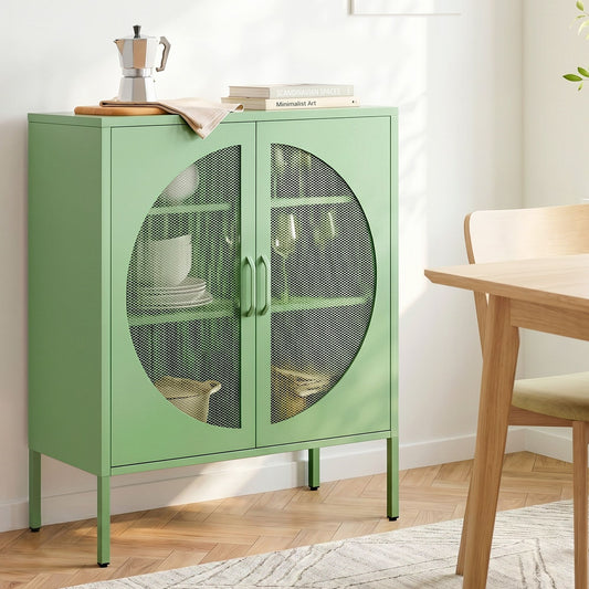 Cipher Metal Buffet Sideboard Cabinet - Green