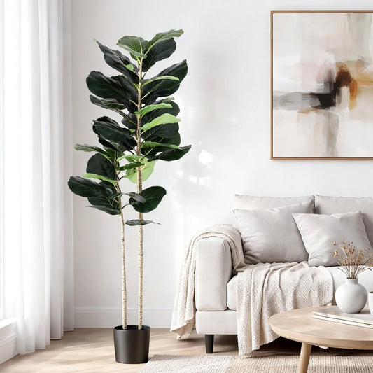 150cm Artificial Fiddle Tree Faux Trees Indoor Decor Artificial Plants Lifelike Plant 1.5M