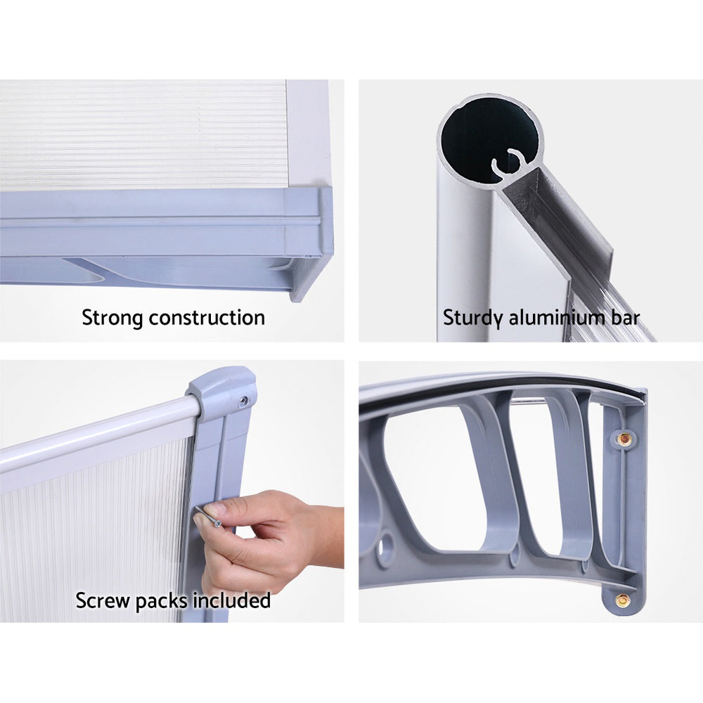 Window Door Awning Door Canopy Outdoor Patio Sun Shield 1.5mx4m DIY