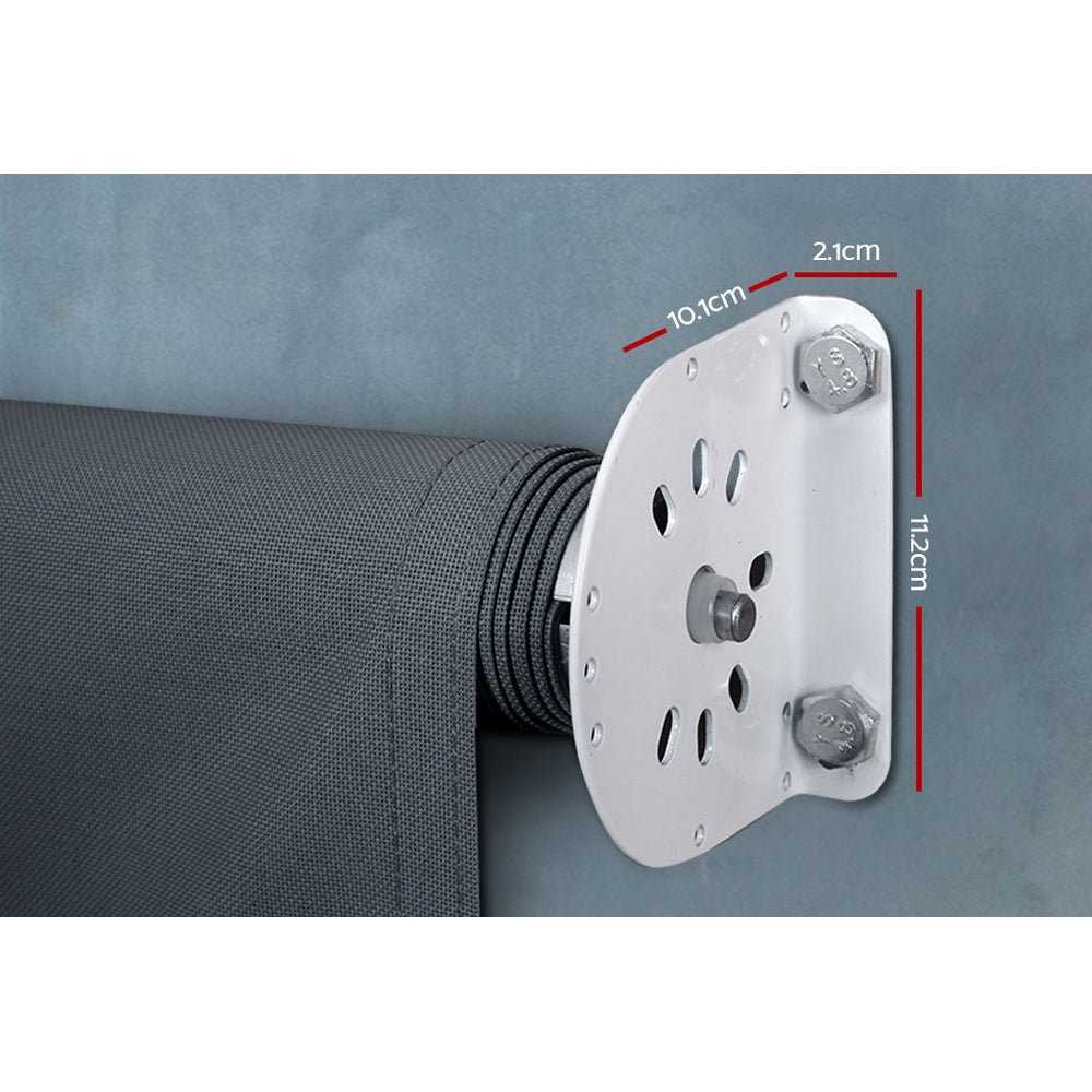 Instahut Outdoor Blinds Blackout Roll Down Awning Window Shade 1.8x2.5M Grey