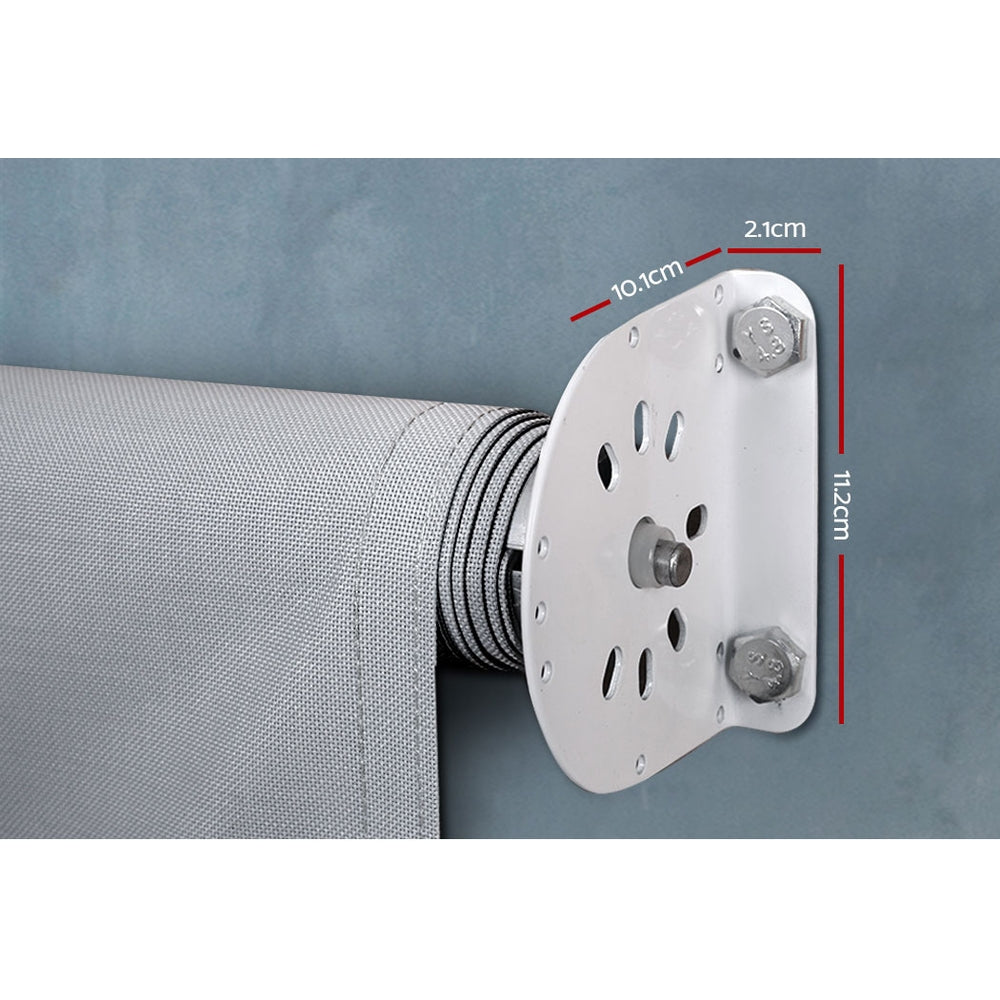 Instahut Outdoor Blinds Light Filtering Roll Down Awning Shade 3x2.5M Grey