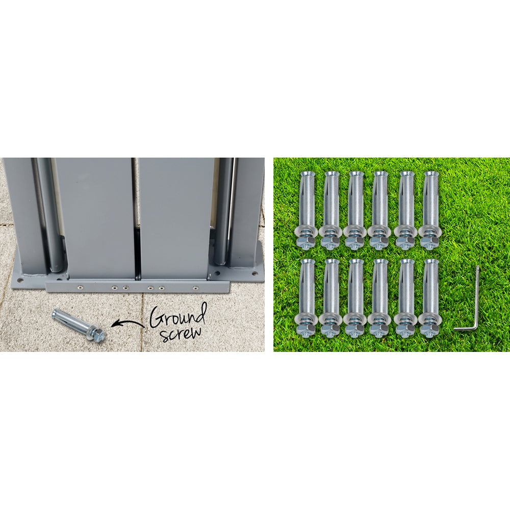 Instahut Side Awning Outdoor Blinds Sun Shade Retractable Screen 2x6M BK