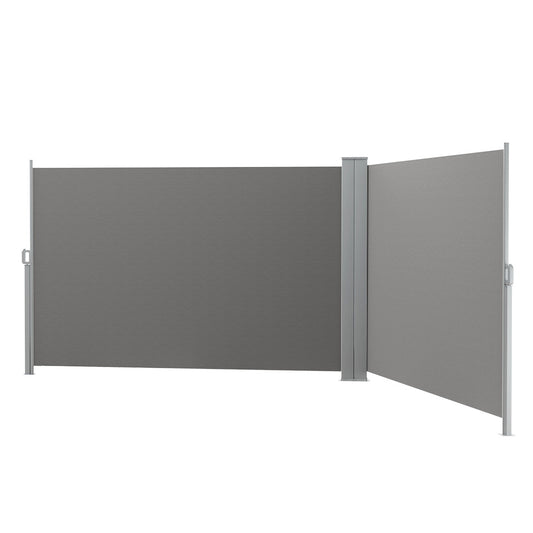 Instahut Side Awning Sun Shade Outdoor Retractable Privacy Screen 2x6M Grey