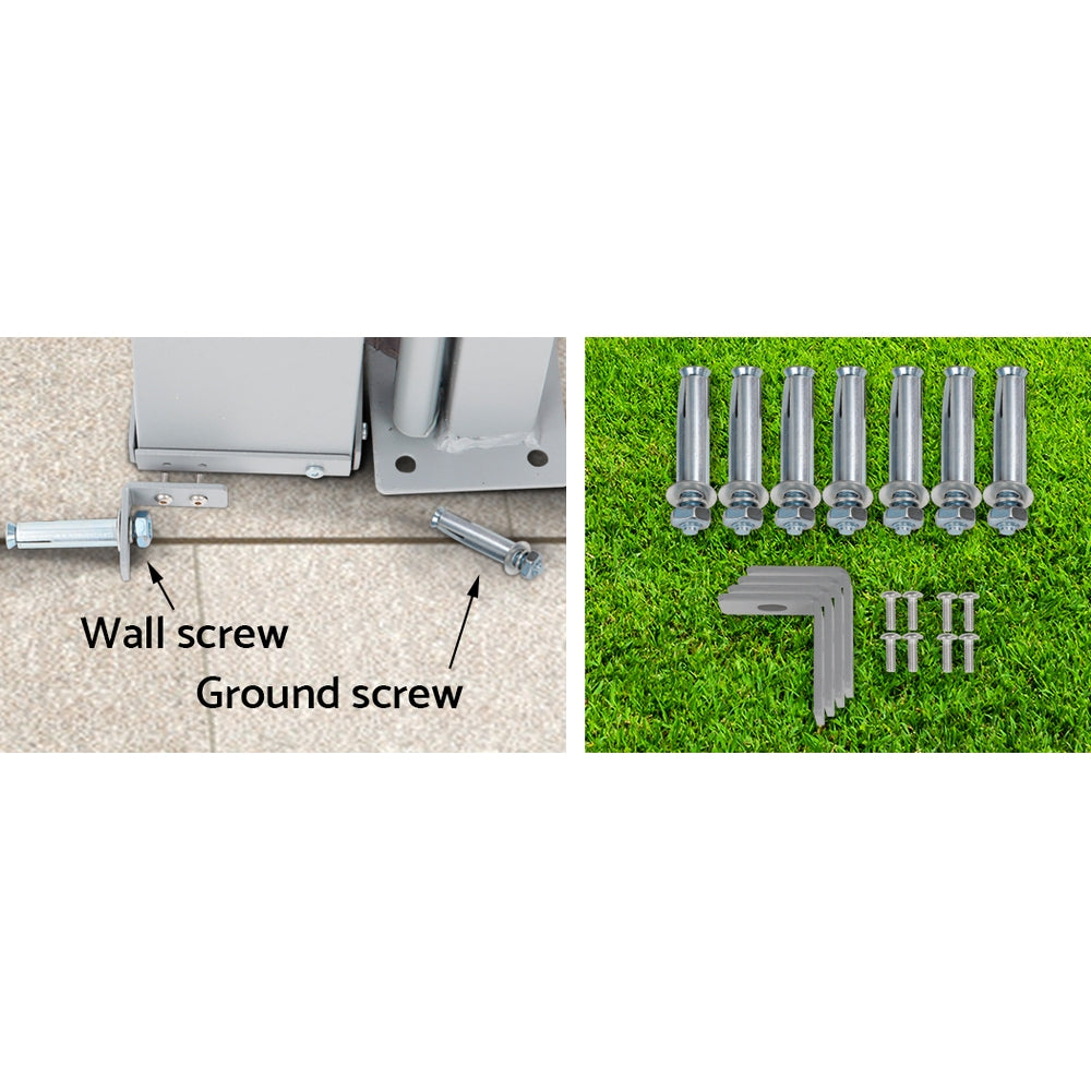 Instahut Side Awning Sun Shade Outdoor Retractable Privacy Screen 2x3M Black