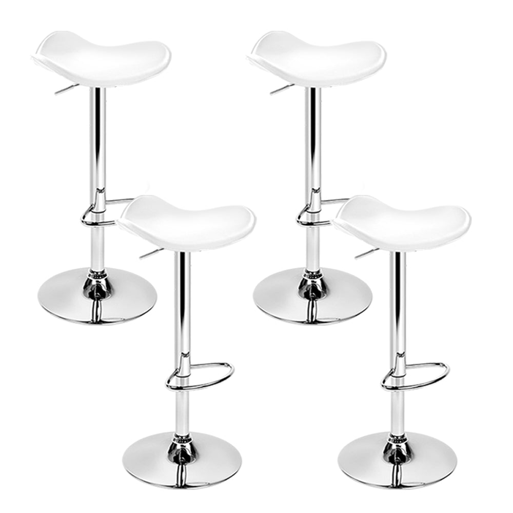 Set of 4 Bolzano Swivel Bar Stools - White