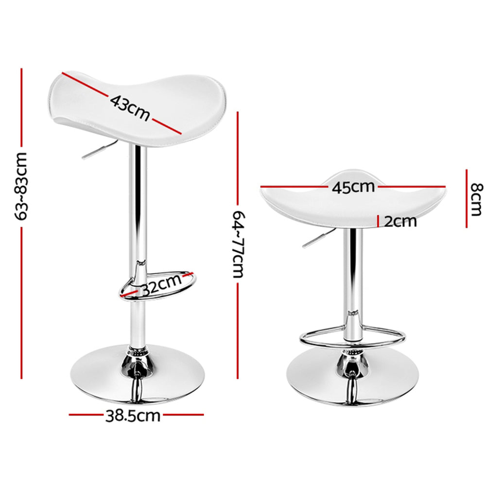 Set of 4 Bolzano Swivel Bar Stools - White