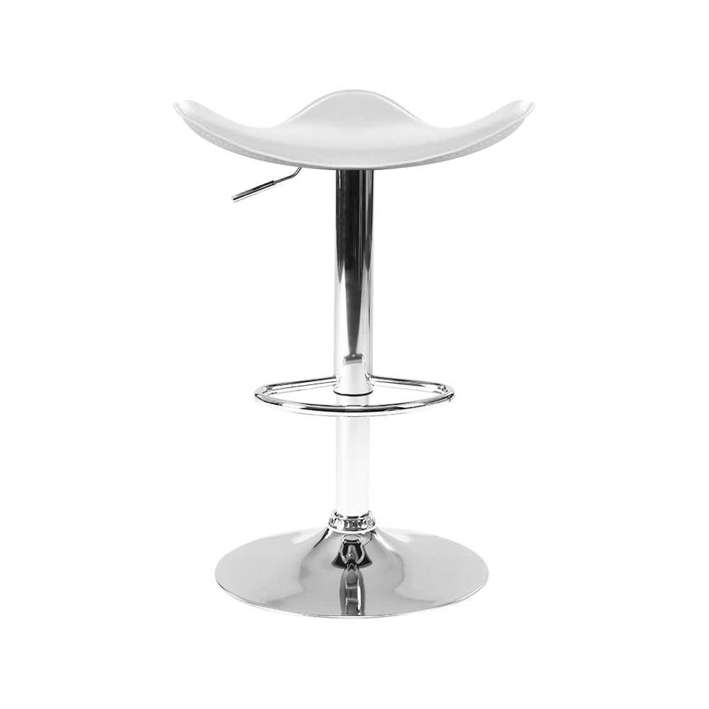 Set of 4 Bolzano Swivel Bar Stools - White