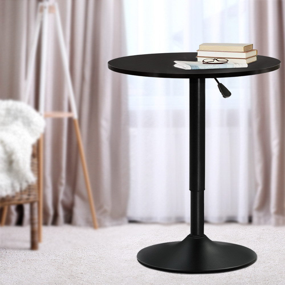 Bar Table Kitchen Tables Swivel Round Metal Black