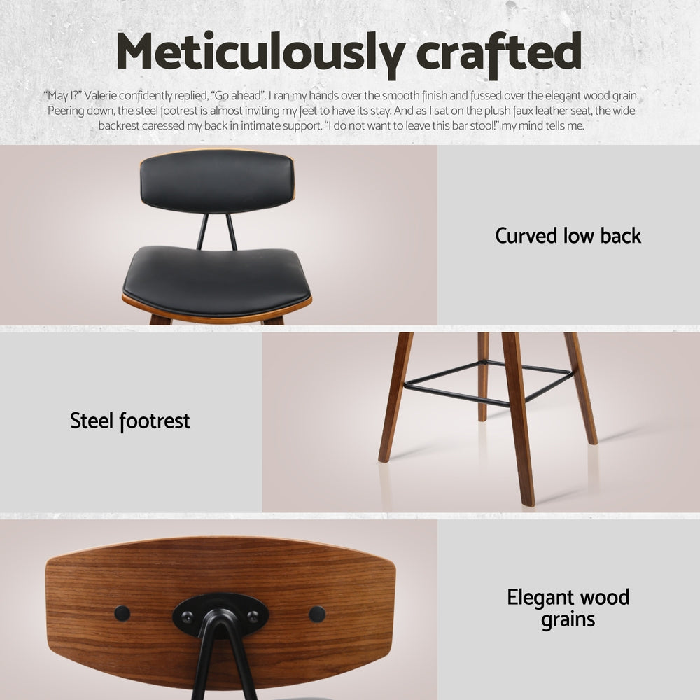 3-Piece Nerio Wood Bar Table and Stools Set Kitchen Chairs Cafe Pub