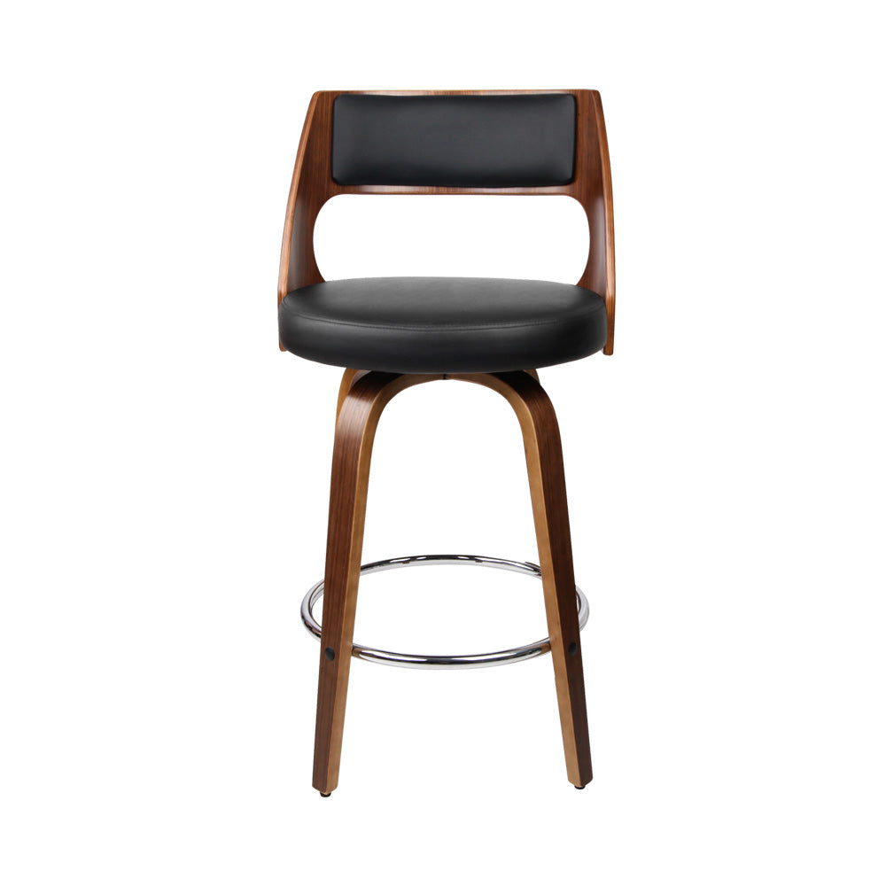 Set of 2 Kastoria Wooden Bar Stools - Black