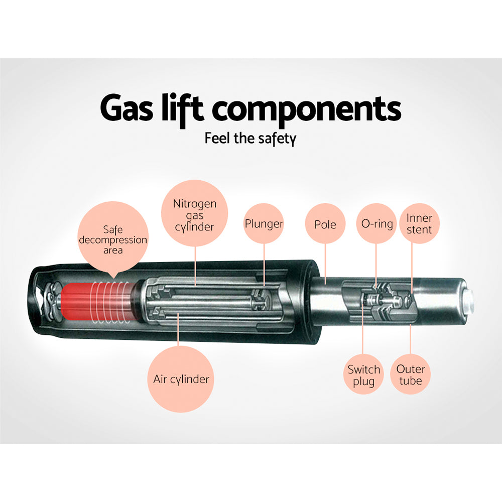 Set of 2 Kozani Bar Stools Kitchen Stool Barstool - Black