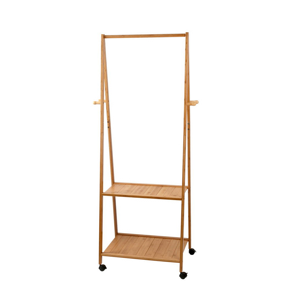 Clothes Rack Airer Coat Stand 165x59cm with Wheels