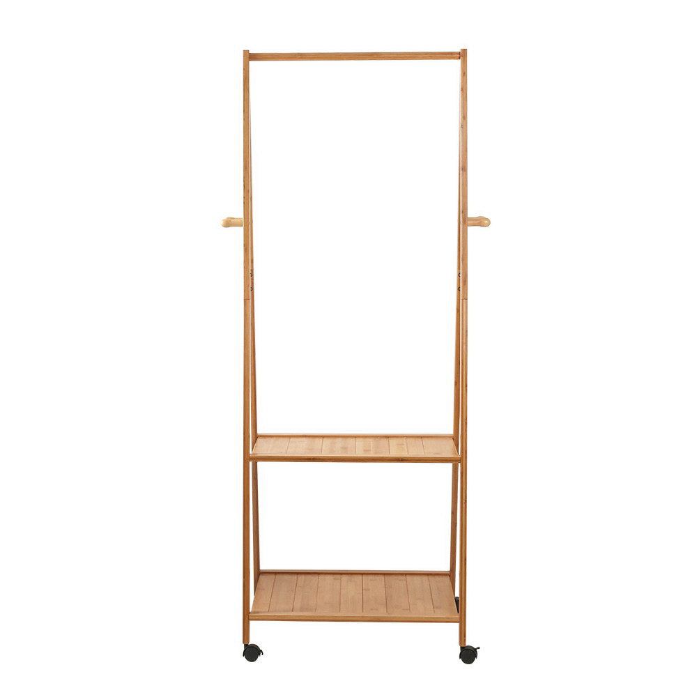 Clothes Rack Airer Coat Stand 165x59cm with Wheels