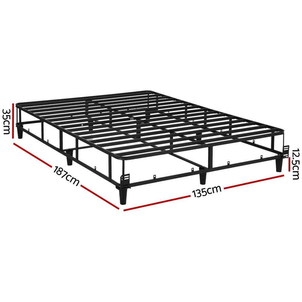 Heidi Ensemble Bed Base Metal - Grey Double