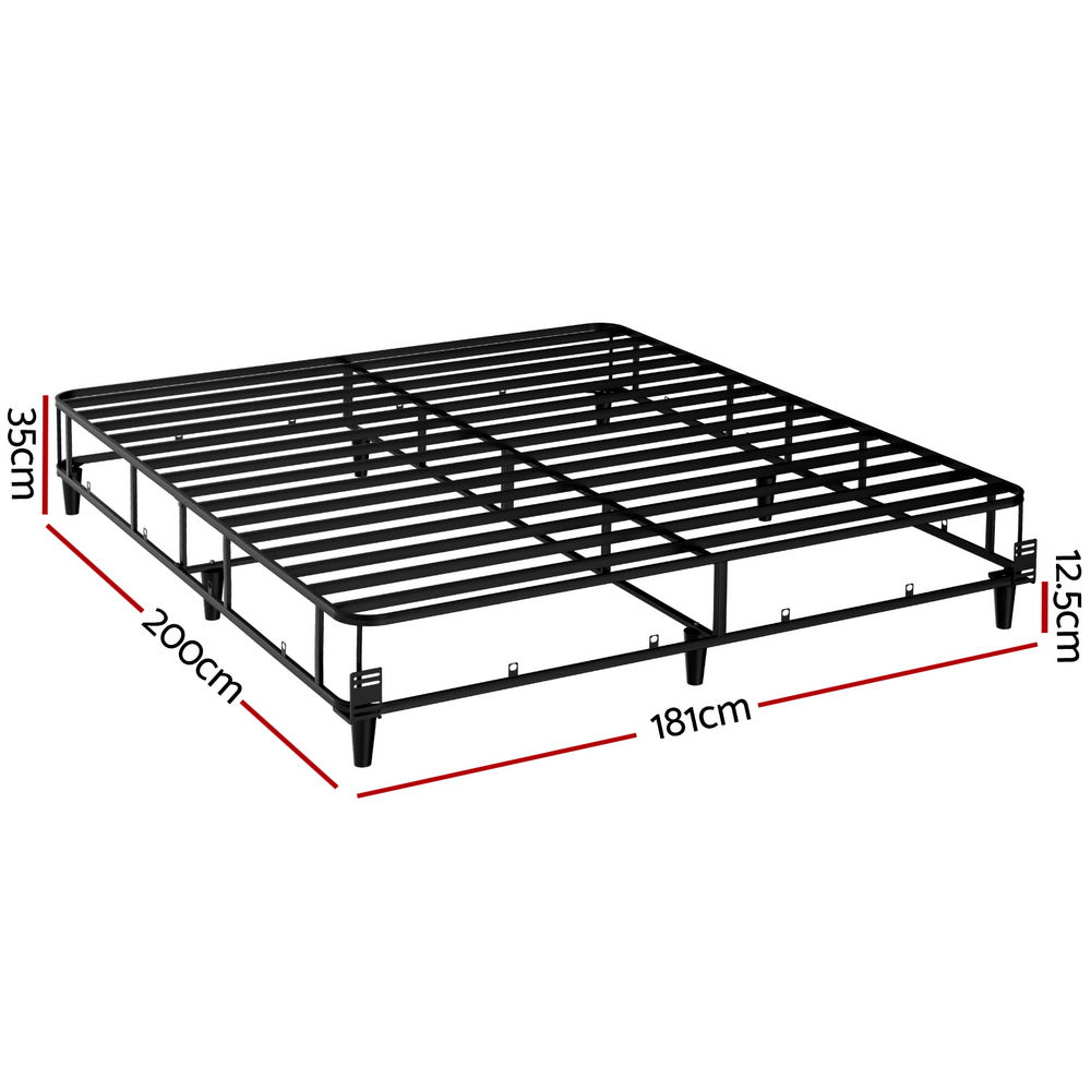 Gaiety Ensemble Bed Base & Mattress Package with 34cm Mattress - Light Grey King