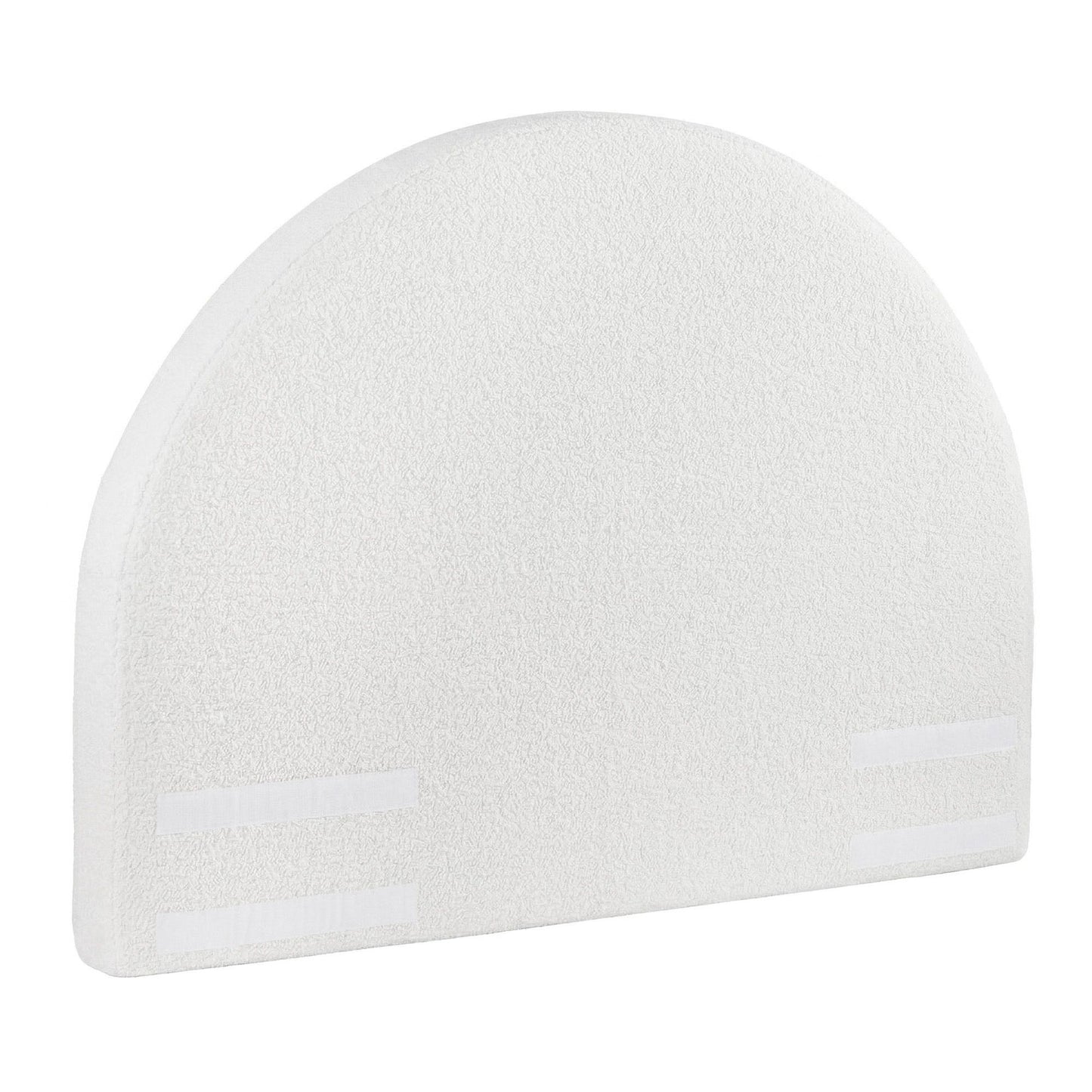 Headboard Boucle Fabric Vacuum Compressed 171cm Wide - White Queen