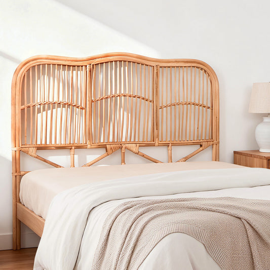 Bed Headboard Rattan - Pine Queen