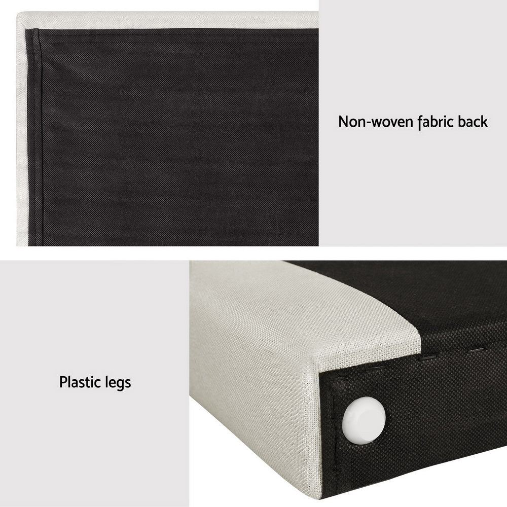 Bed Head Headboard Fabric - Beige King