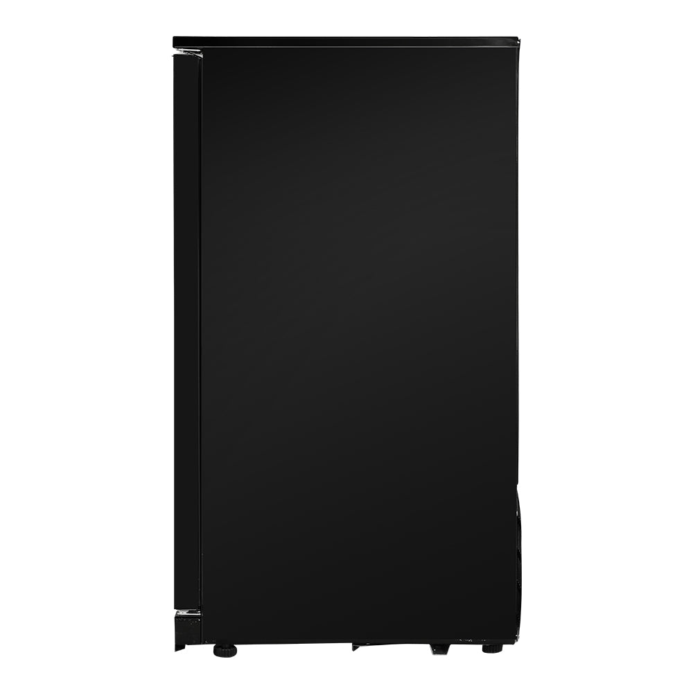 Devanti 198L Bar Fridge Dual Glass Door with Light Black