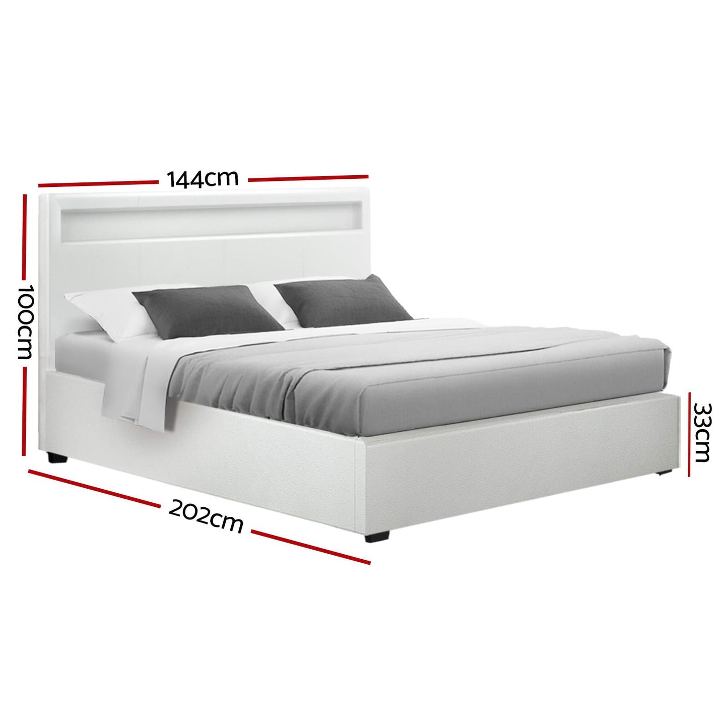 Mars Bed & Mattress Package with 22cm Mattress - White Double