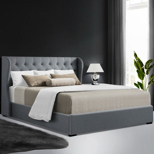 Onyx Bed & Mattress Package - Grey Queen