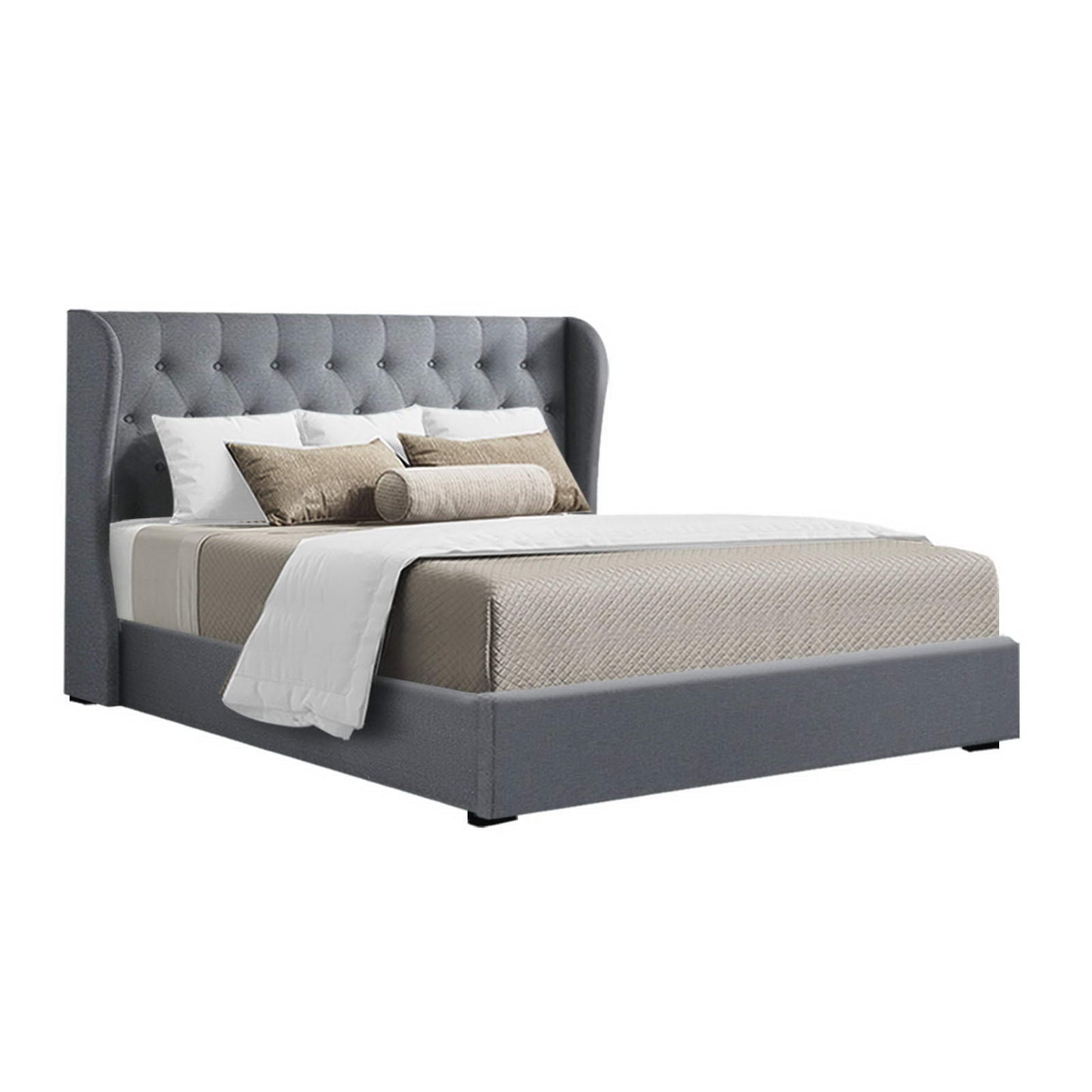 Onyx Bed & Mattress Package - Grey Queen