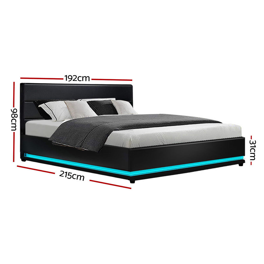 Venus Bed & Mattress Package with 34cm Mattress - Black King