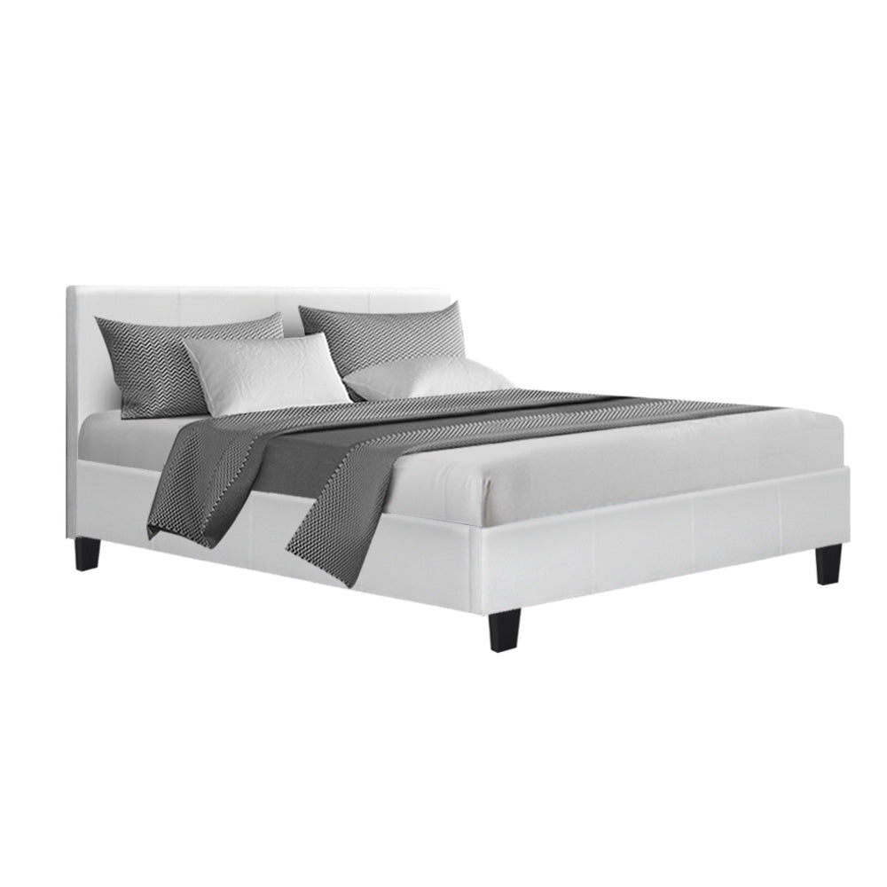 Saturn Bed & Mattress Package with 34cm Mattress - White Double