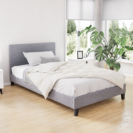 Saturn Bed & Mattress Package - Grey Single