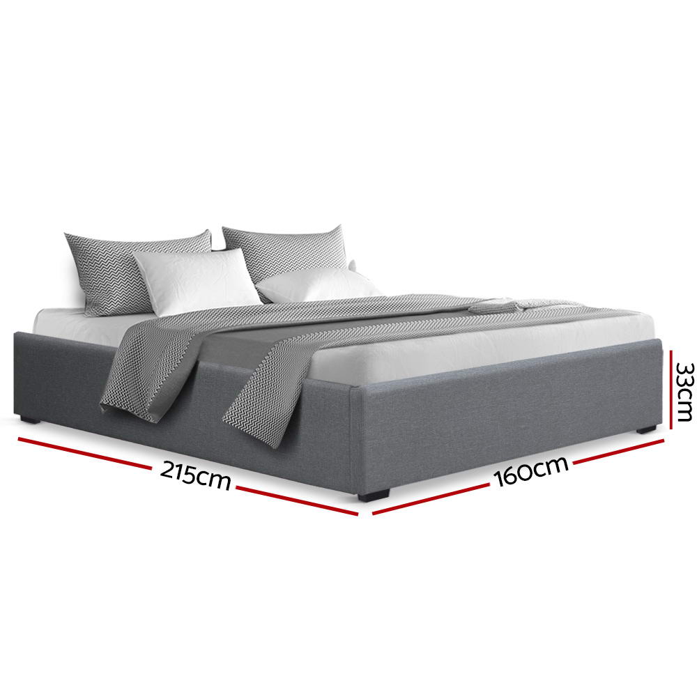 Mercury Bed & Mattress Package with 34cm Mattress - Grey Queen