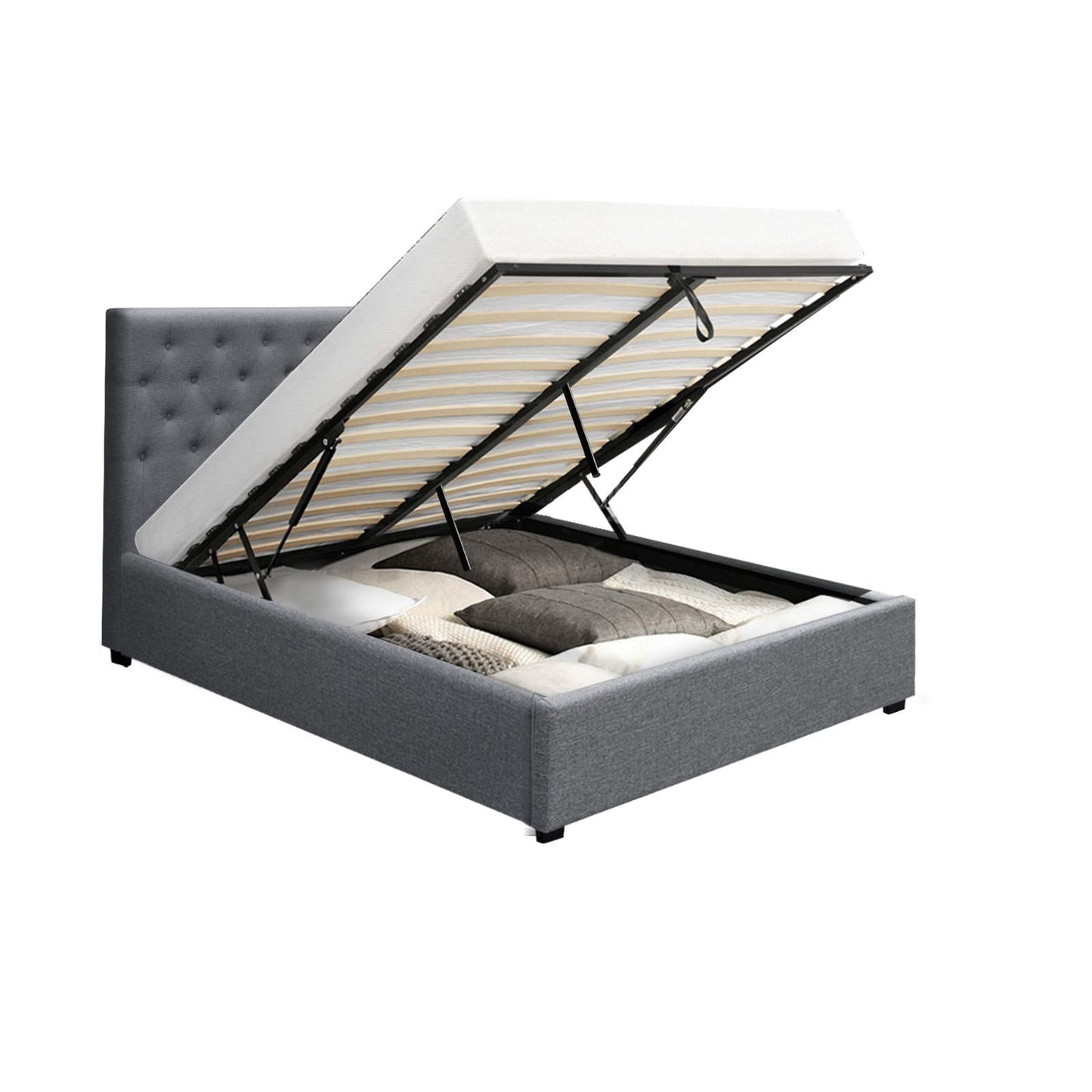 Emerald Bed & Mattress Package - Grey Queen