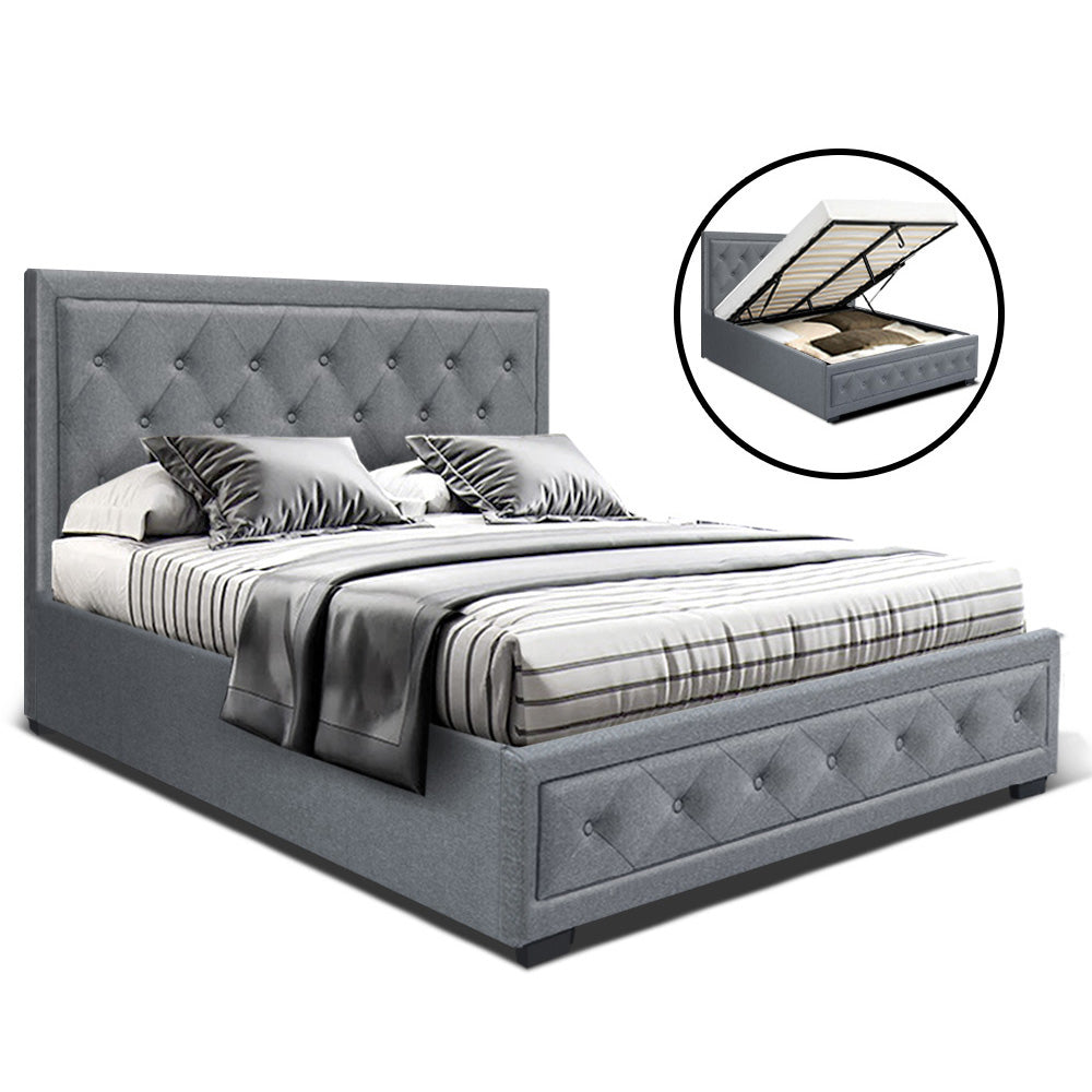 Amethyst Bed & Mattress Package - Grey Double