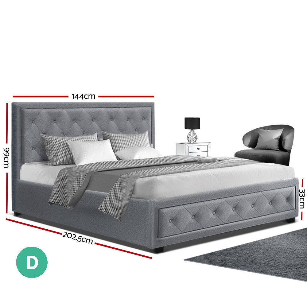Amethyst Bed & Mattress Package - Grey Double