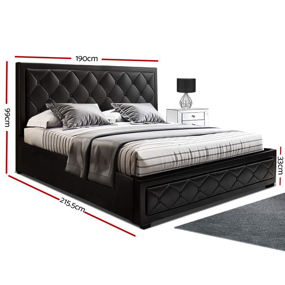 Amethyst Bed & Mattress Package with 34cm Mattress - Black King