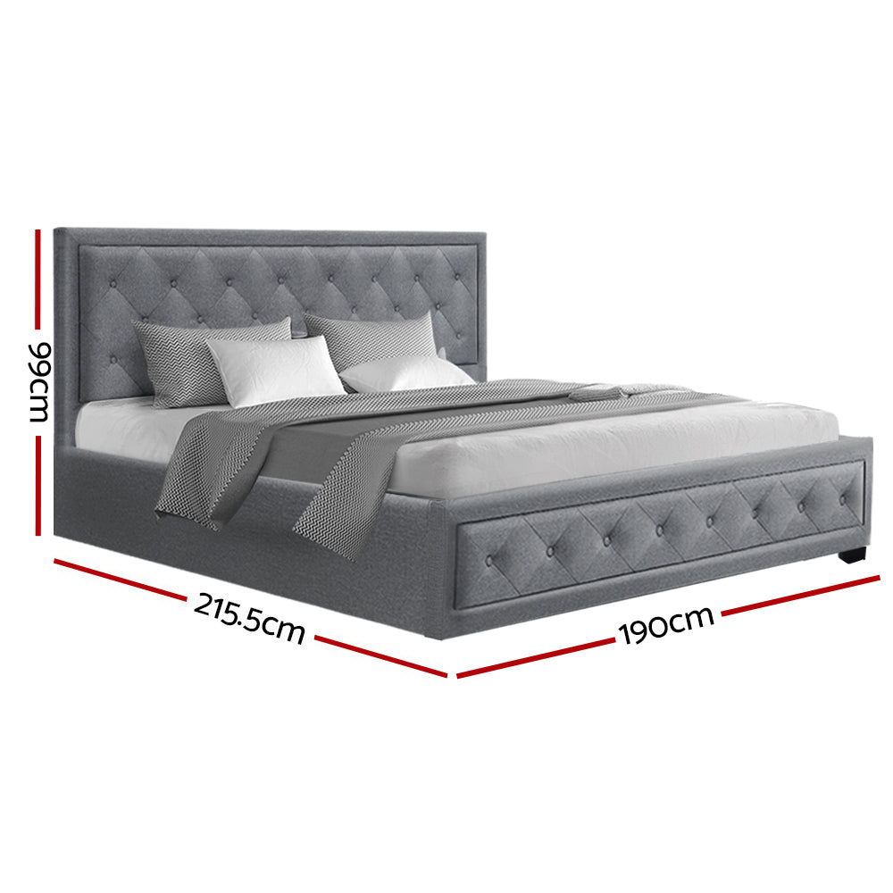 Amethyst Bed & Mattress Package with 34cm Mattress - Grey King