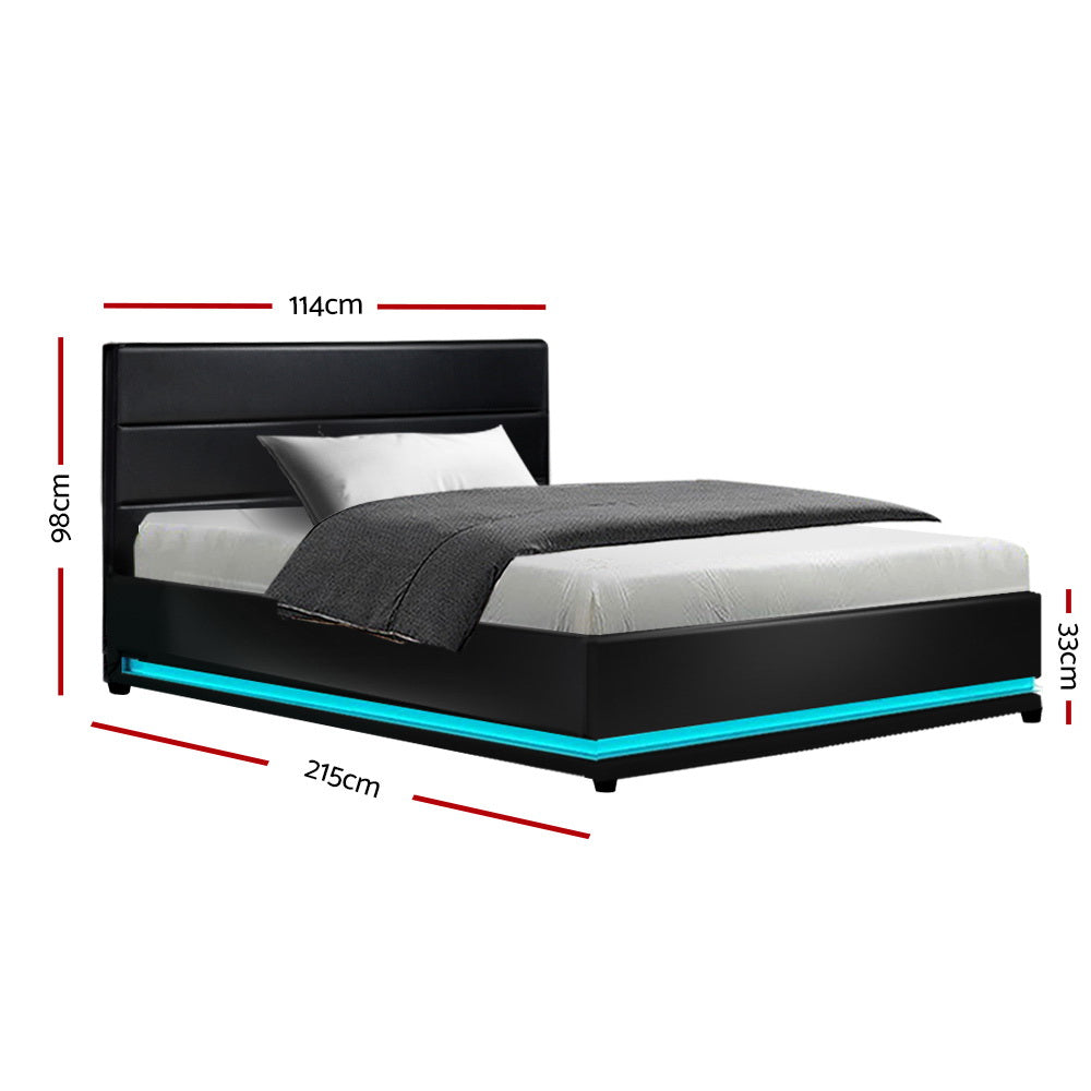 Venus Bed & Mattress Package - Black King Single